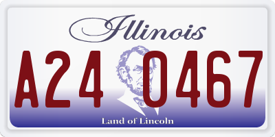 IL license plate A240467