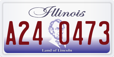 IL license plate A240473