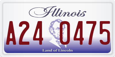IL license plate A240475