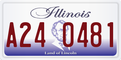 IL license plate A240481