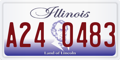 IL license plate A240483