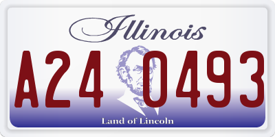 IL license plate A240493