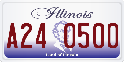 IL license plate A240500