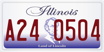 IL license plate A240504