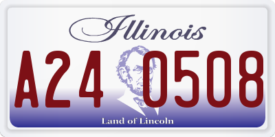 IL license plate A240508
