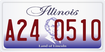 IL license plate A240510