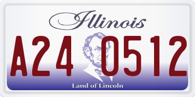 IL license plate A240512