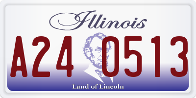 IL license plate A240513
