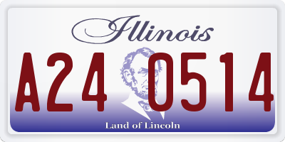 IL license plate A240514