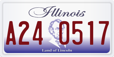 IL license plate A240517
