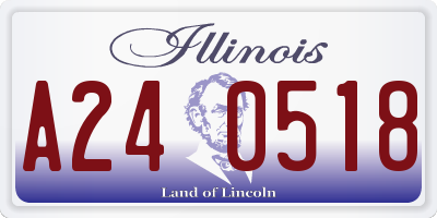 IL license plate A240518