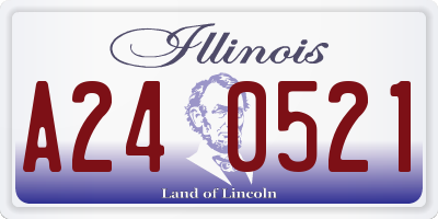IL license plate A240521