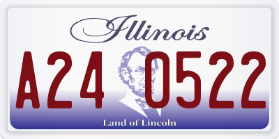 IL license plate A240522