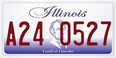 IL license plate A240527