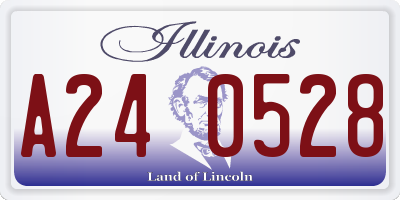 IL license plate A240528