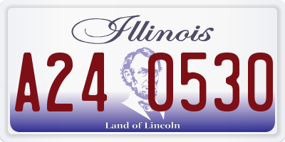 IL license plate A240530