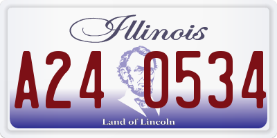 IL license plate A240534