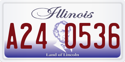 IL license plate A240536