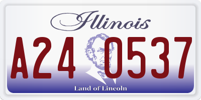 IL license plate A240537