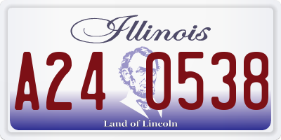 IL license plate A240538