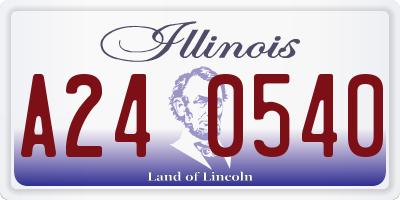 IL license plate A240540