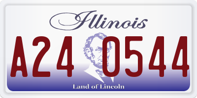 IL license plate A240544