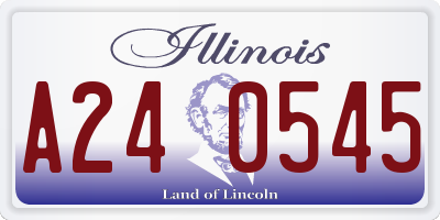 IL license plate A240545
