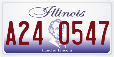 IL license plate A240547
