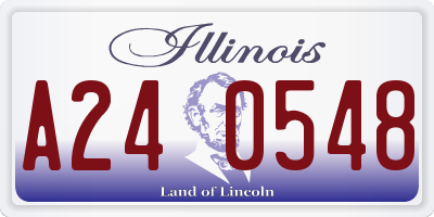 IL license plate A240548
