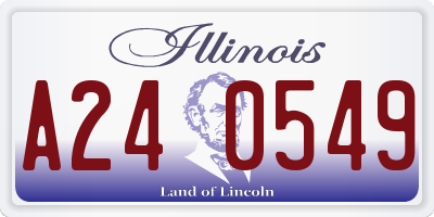IL license plate A240549