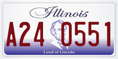 IL license plate A240551