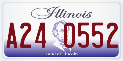 IL license plate A240552