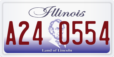 IL license plate A240554