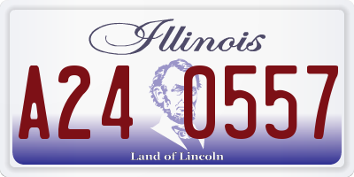 IL license plate A240557