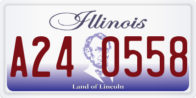 IL license plate A240558