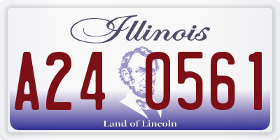 IL license plate A240561