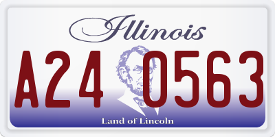 IL license plate A240563