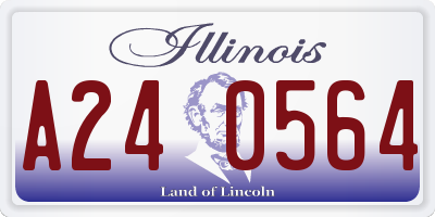IL license plate A240564