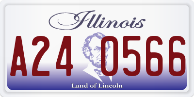 IL license plate A240566