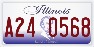 IL license plate A240568