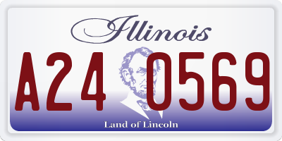 IL license plate A240569