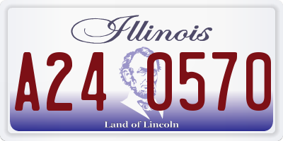 IL license plate A240570