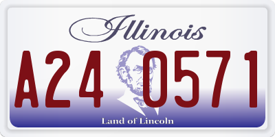 IL license plate A240571