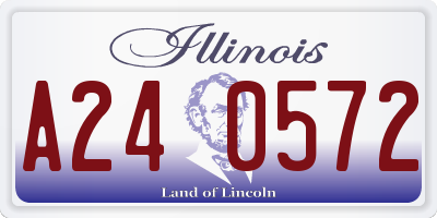 IL license plate A240572