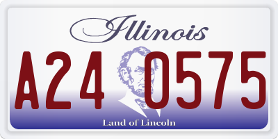 IL license plate A240575