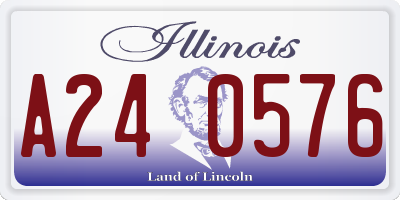 IL license plate A240576