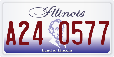 IL license plate A240577
