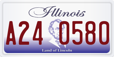 IL license plate A240580