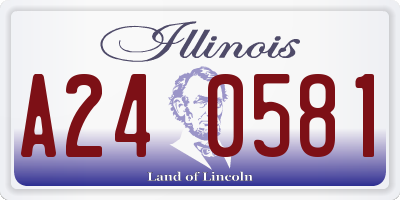 IL license plate A240581
