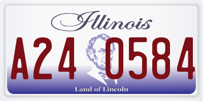 IL license plate A240584